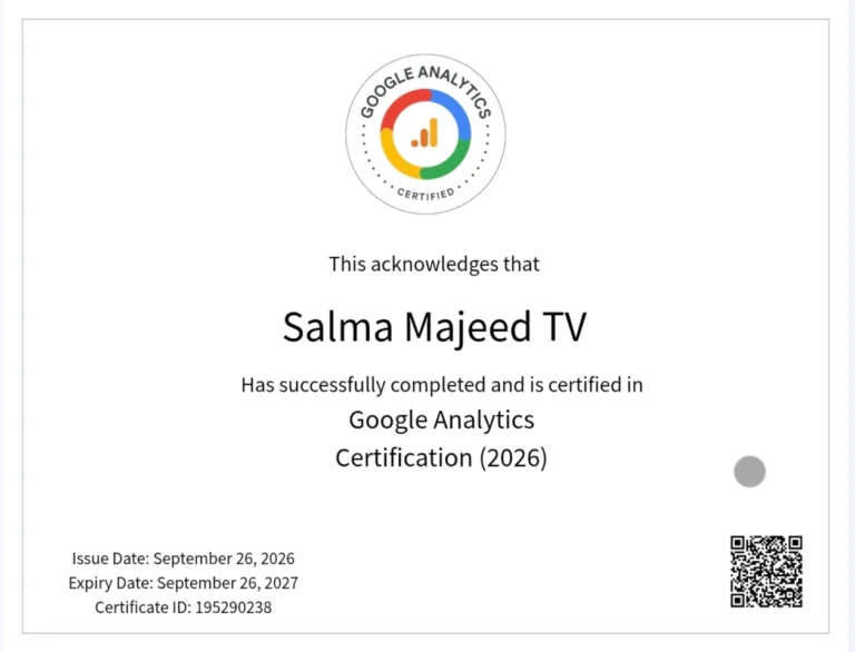 Cerificate : DIGITAL MARKETING EXPERT IN ABU DHABI