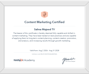 Hubspot certificate digital marketing expert in Abu dhabi